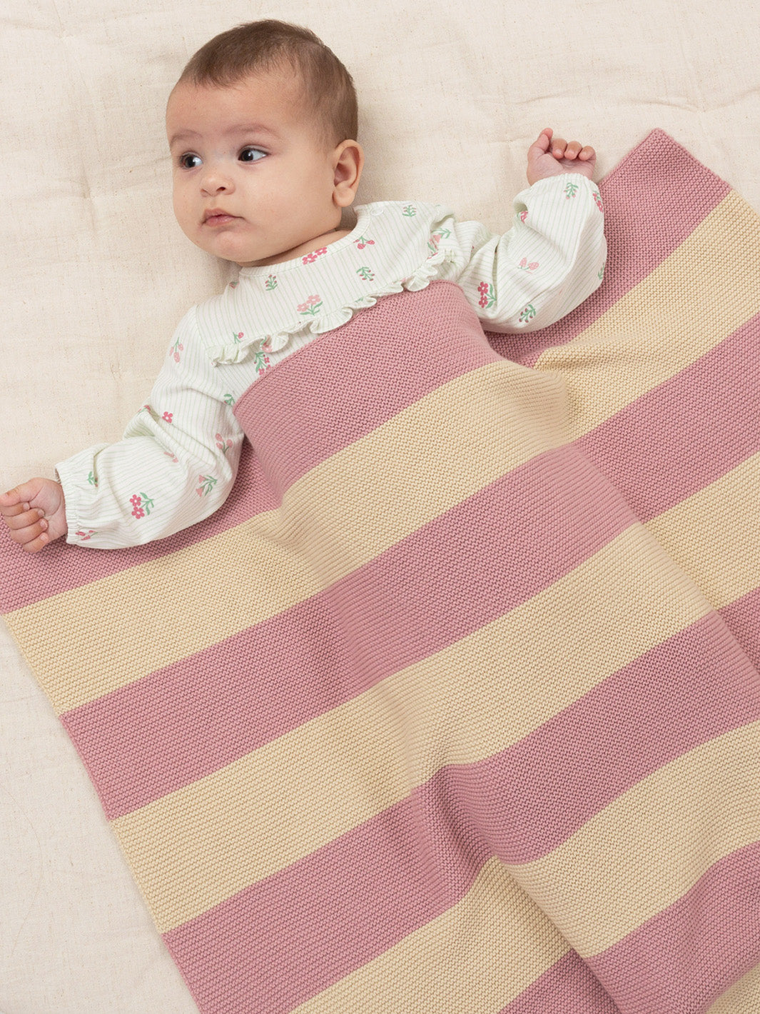 Cabana Stripe Blanket Cloudy Pink by Kite Clothing