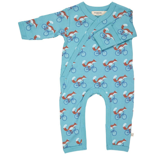 Cycling Fox Kimono Romper by Pigeon Organics