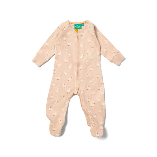Baby onesie with a subtle pattern on a white background