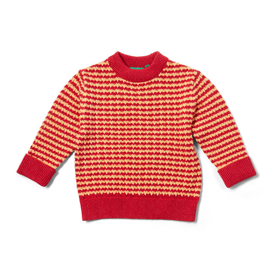 Juniper Striped Snuggly Knitted Jumper by Little Green Radicals