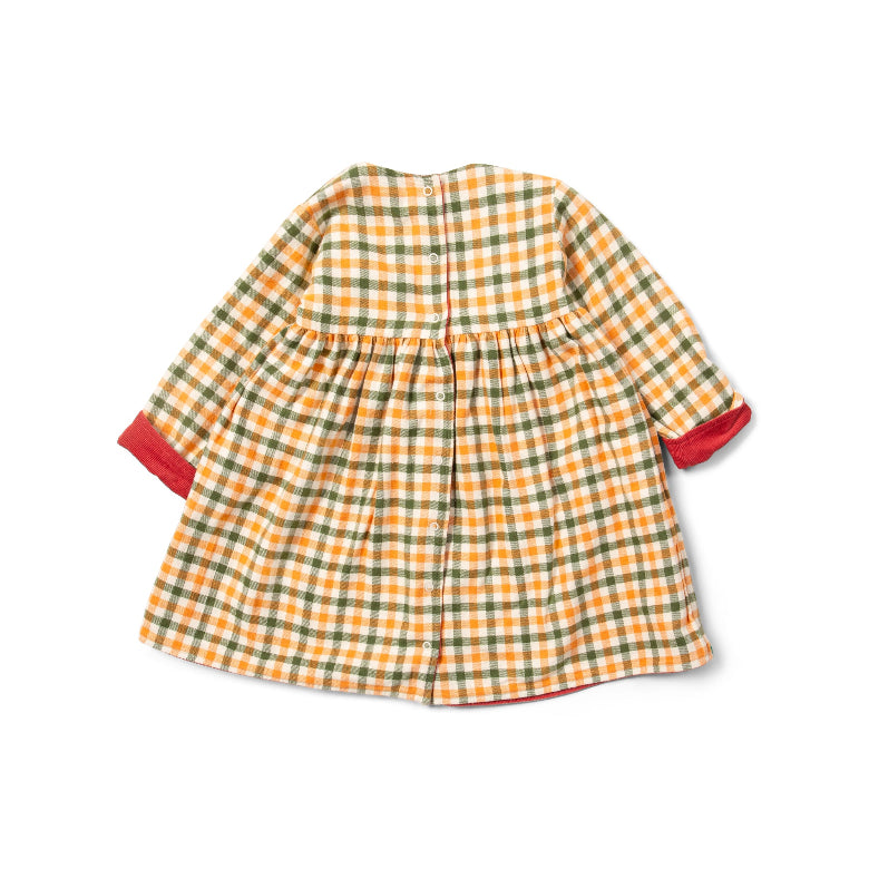 Holly Berry Reversible Corduroy Pocket Dress by Little Green Radicals