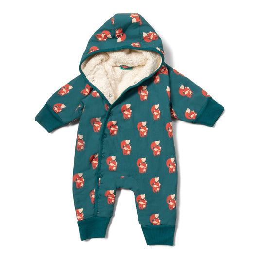 Red Foxes Sherpa Lined Snowsuit by Little Green Radicals