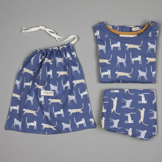 Blue Pyjamas In A Bag by Pigeon Organics