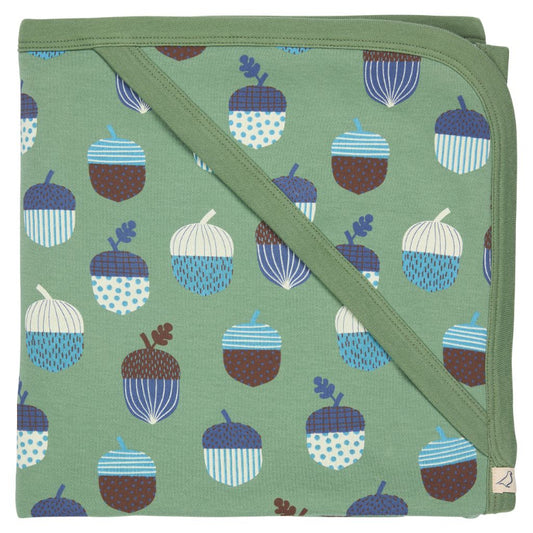 Green Acorns Hooded Blanket by Pigeon Organics