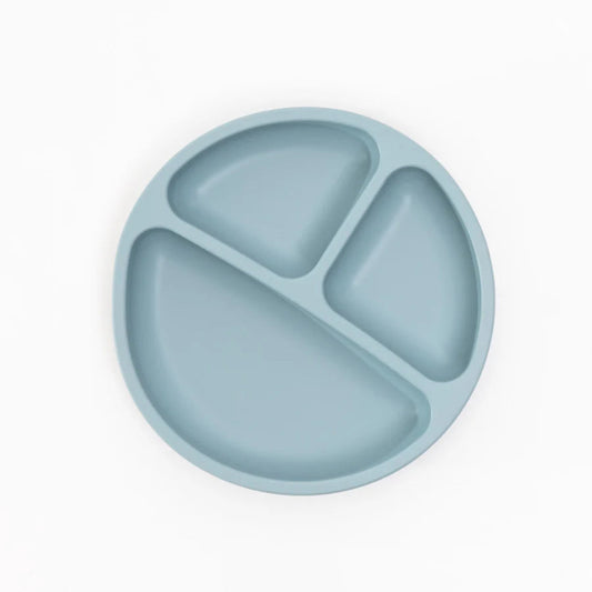 Blue Silicone Divider Plate by Green Island
