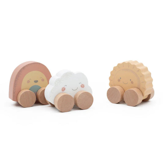 Wooden Mini Push Along Friends By Jumini