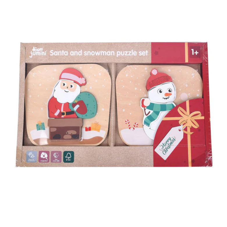 Santa and Snowman Puzzle Set by Jumini