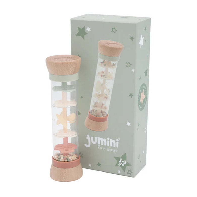 Jumini rain maker with pink top and base on a white background