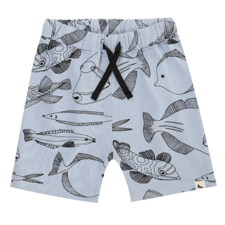 Fish Print Shorts by Turtledove London