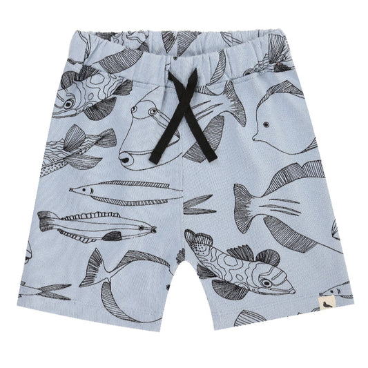 Fish Print Shorts by Turtledove London
