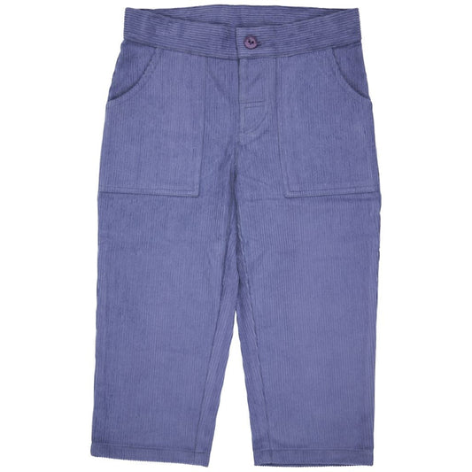 Night Blue Simple Cord Trousers by Pigeon Organics