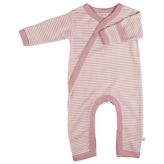 Pink Fine Stripe Romper by Pigeon Organics