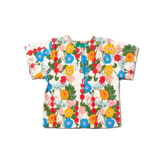 Flora And Fauna Loose Fit Short Sleeve Top by Little green Radicals