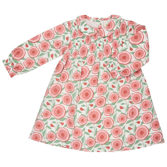 Floral patterned dress on a white background