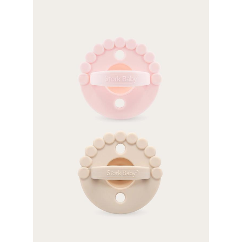 Cotton Candy & Latte Dummy/Teether set by Stork Baby