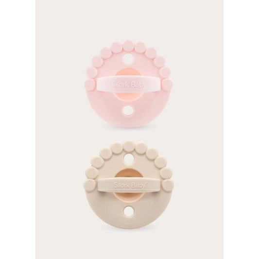 Cotton Candy & Latte Dummy/Teether set by Stork Baby