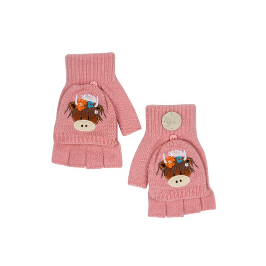 Bonnie Highland Cow Gloves by Blade and Rose