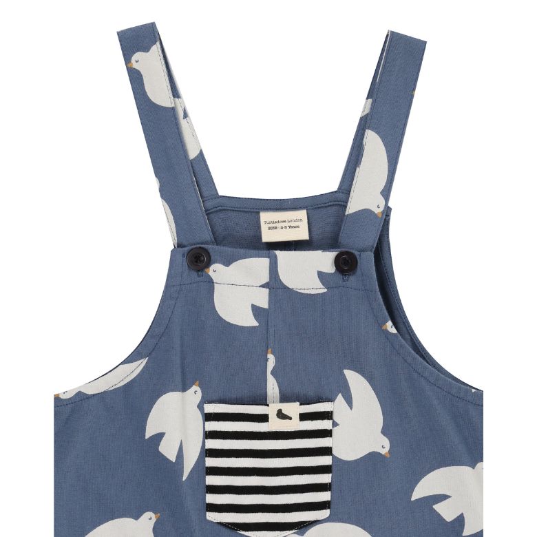 Seagull Easy Fit Dungarees by Turtledove London