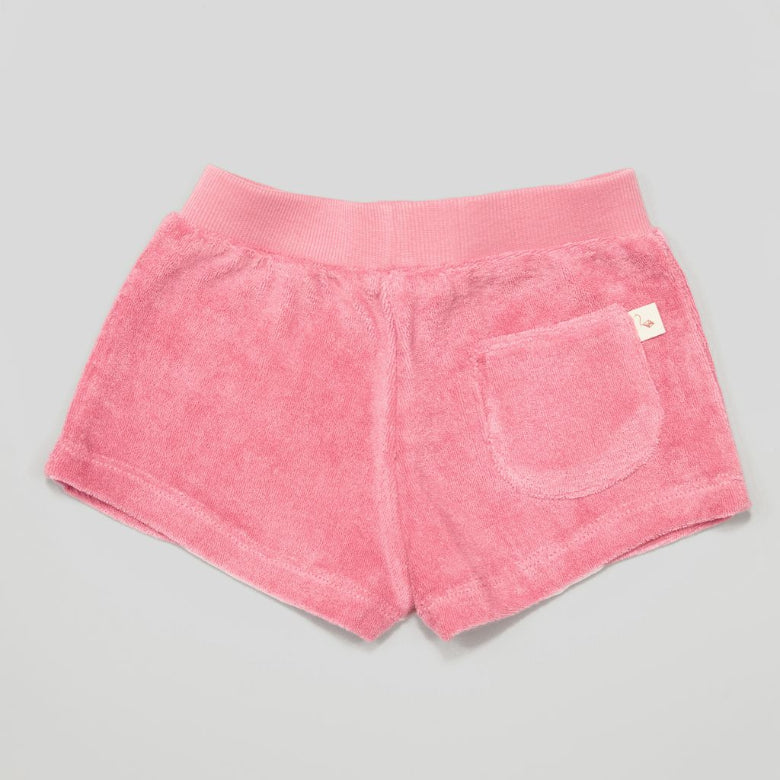 Pink Towelling Shorts by Tots in Towelling