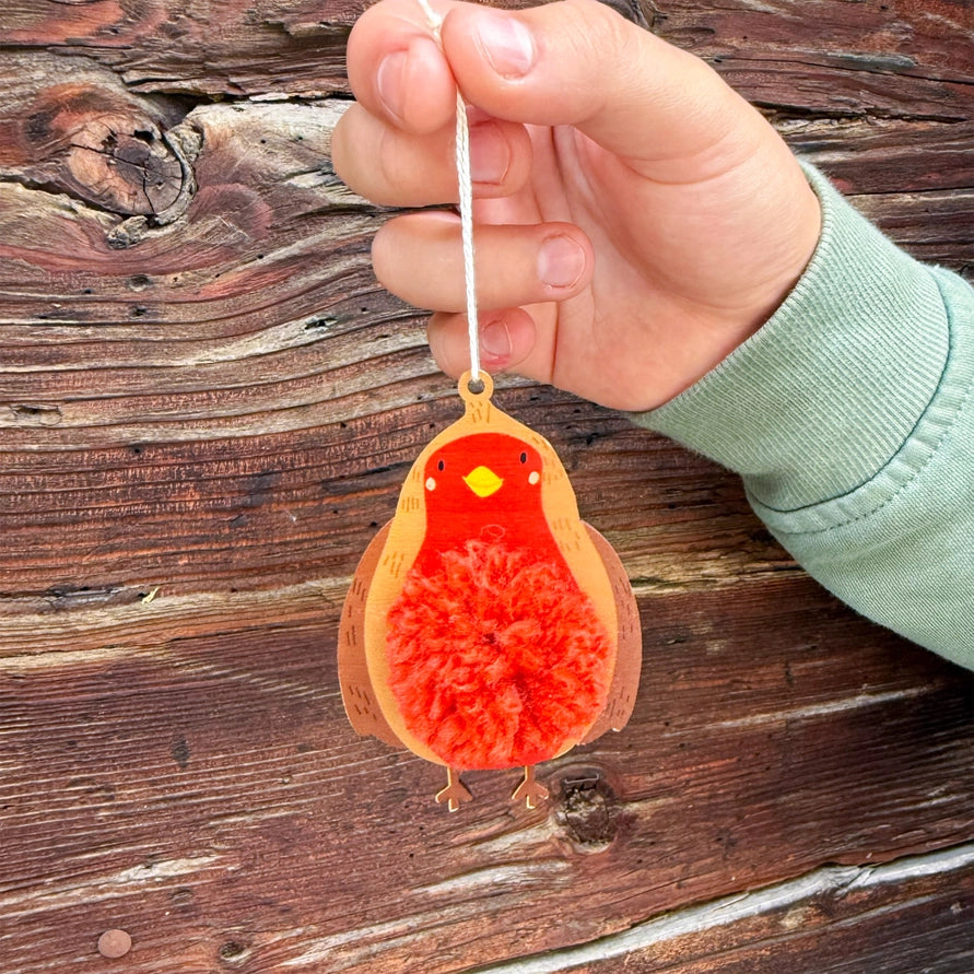 Make Your Own Pom Pom Robin Decoration Kit by Cotton Twist