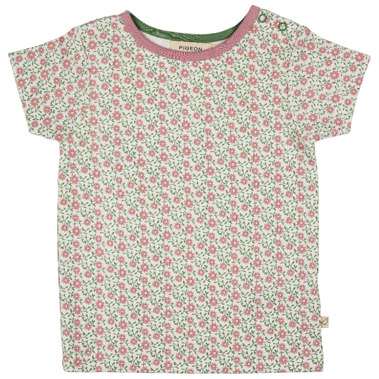 Ditsy Flowers Short Sleeve Top by Pigeon Organics