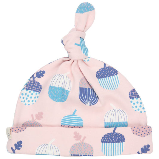 Pink Acorns Knotted Hat by Pigeon Organics
