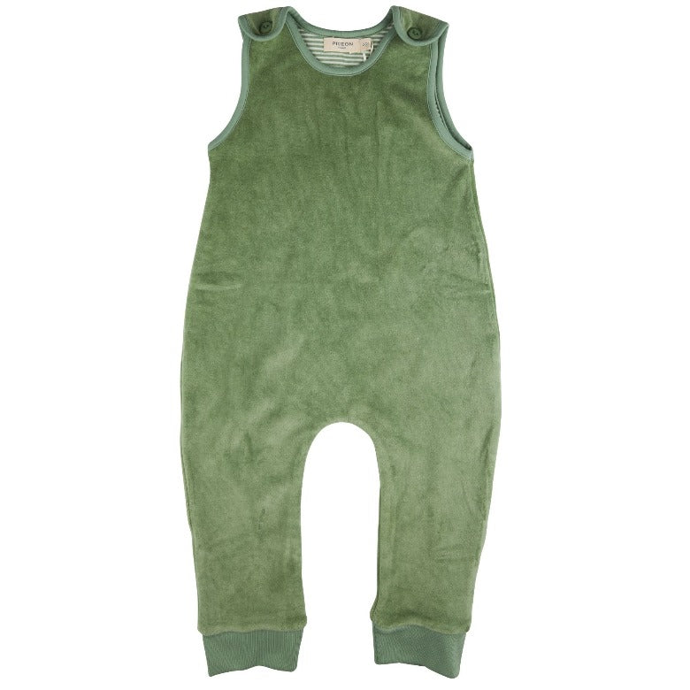 Basil Velour Playsuit by Pigeon Organics