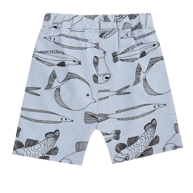 Fish Print Shorts by Turtledove London