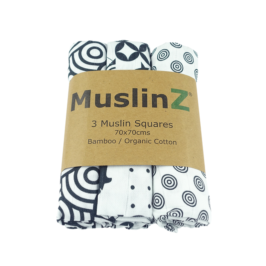 Bamboo/Organic Cotton Sensory Muslin Squares by MuslinZ