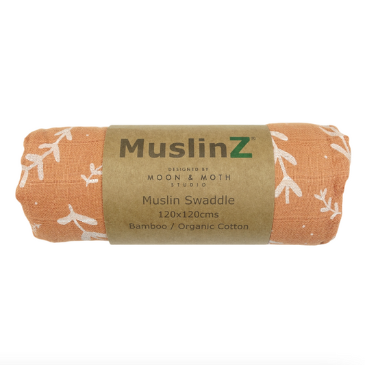 Muslinz Bamboo/Organic Cotton Swaddle- Laurel Leaf