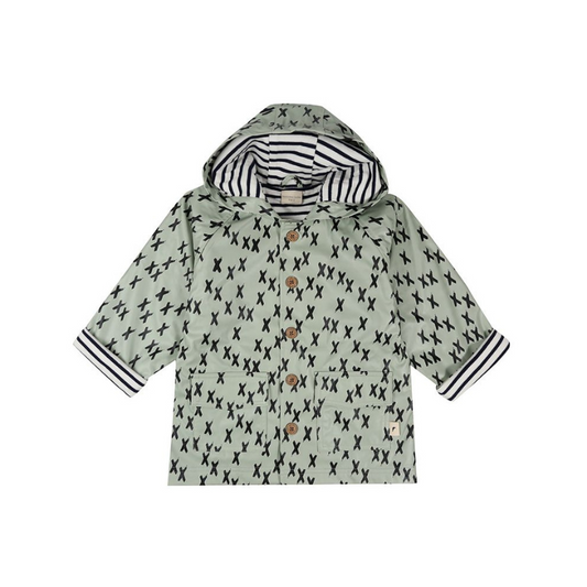 Green Kisses Eco Raincoat by Turtledove Londong