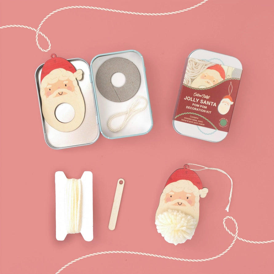 Make Your Own Pom Pom Santa Decoration Kit by Cotton Twist
