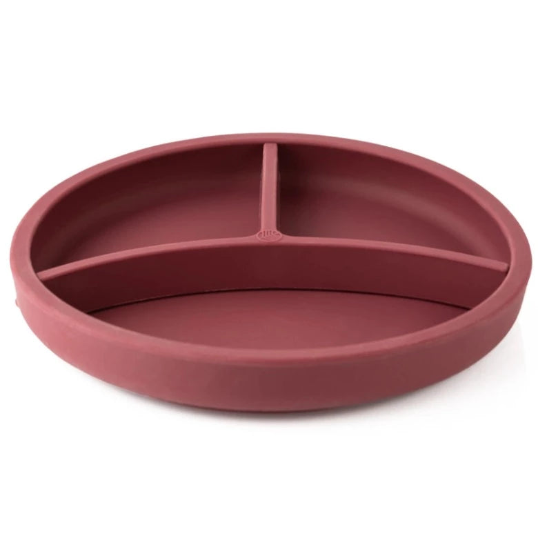 Silicone Divider Suction Plate - Burgundy by Eco Rascals