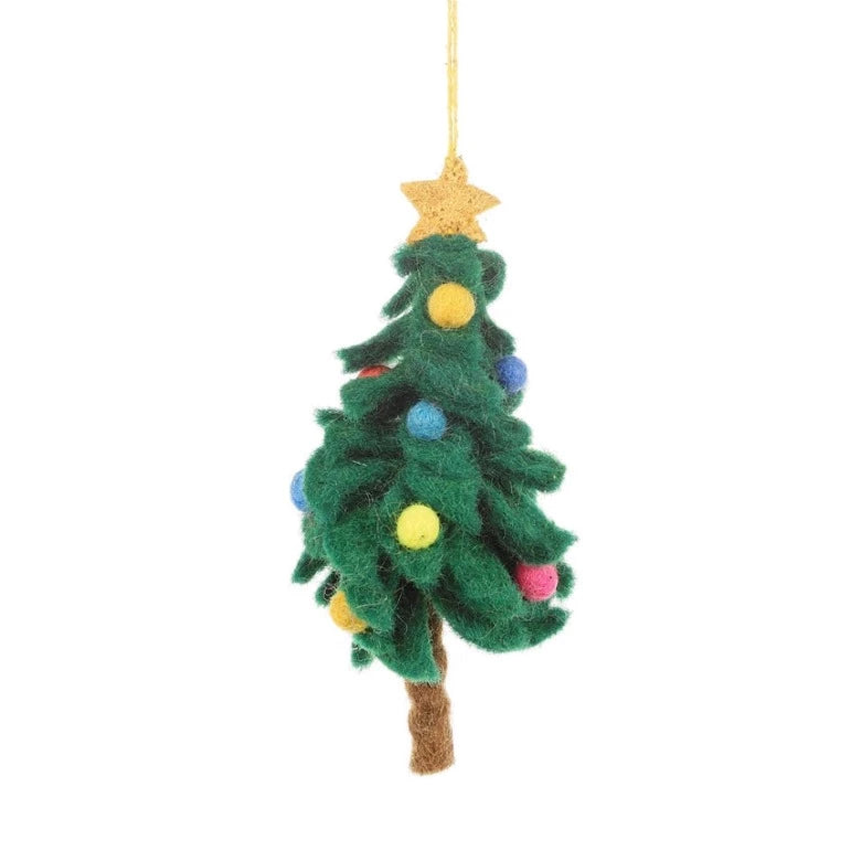 Colourful Felt Christmas Tree Decoration