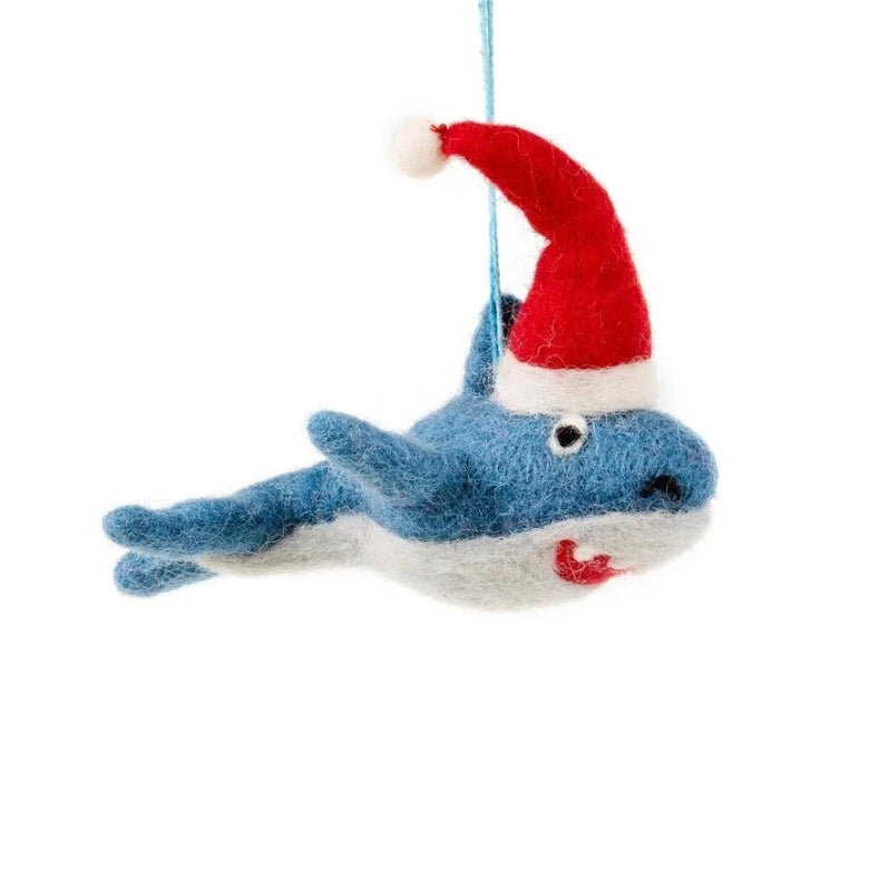 Santa Jaws Felt Christmas Decoration