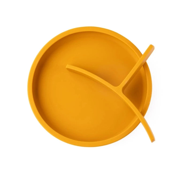 Silicone Divider Suction Plate - Mustard by Eco Rascals