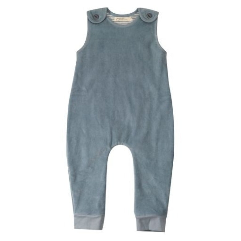 Powder Blue Velour Playsuit by Pigeon Organics