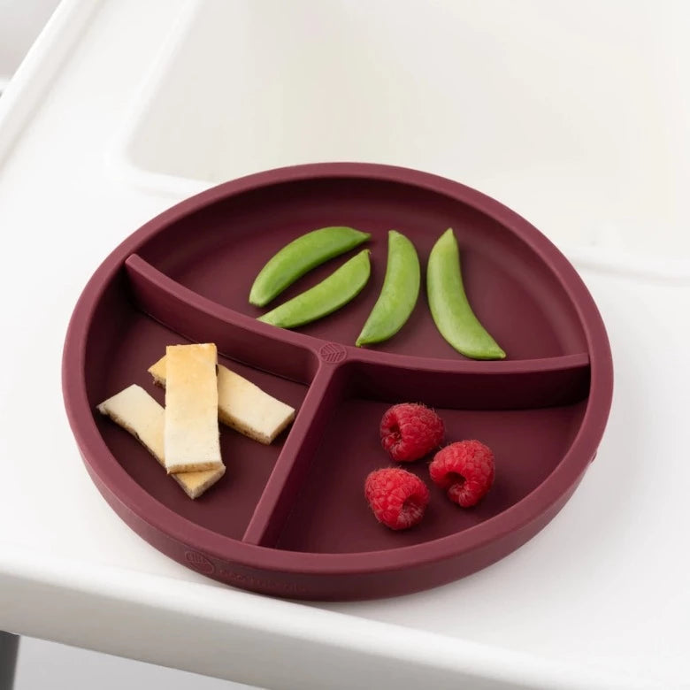 Silicone Divider Suction Plate - Burgundy by Eco Rascals