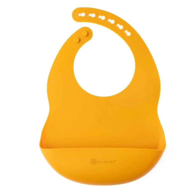 Dribble & Crumb Catcher Bib Mustard by Eco Rascals