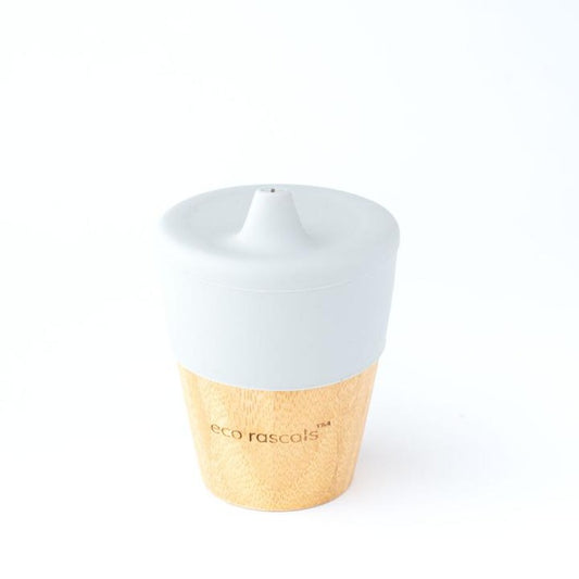 Small cup with sippy feeder- Grey by Eco Rascals