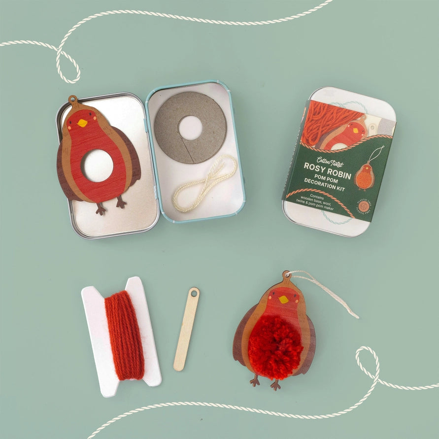 Make Your Own Pom Pom Robin Decoration Kit by Cotton Twist