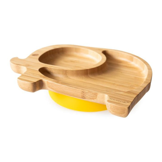 Bamboo Elephant Suction Plate Yellow - by Eco Rascals