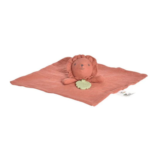 Organic Cotton Comforter Lion With Teether Leaf by TIKIRI