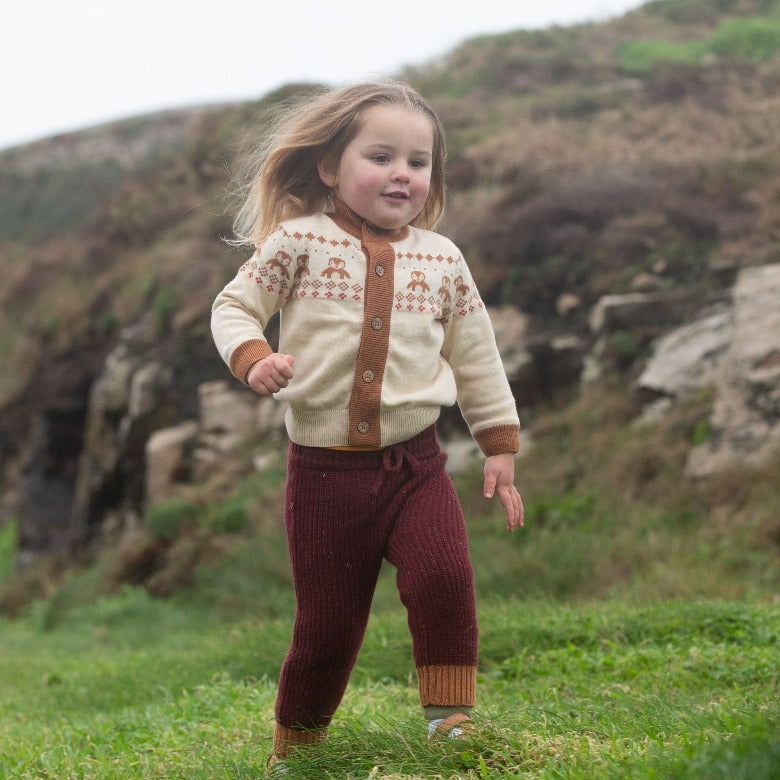 Berry Knitted Joggers by Little Green Radicals