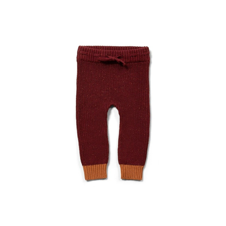 Berry Knitted Joggers by Little Green Radicals