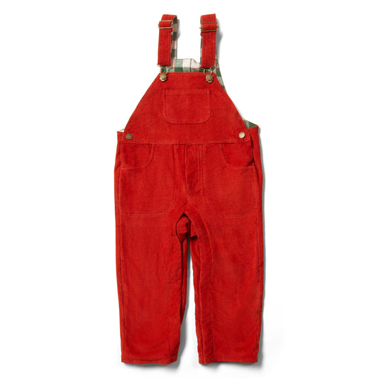 Hazelnut Lined Corduroy Dungarees by Little Green Radicals