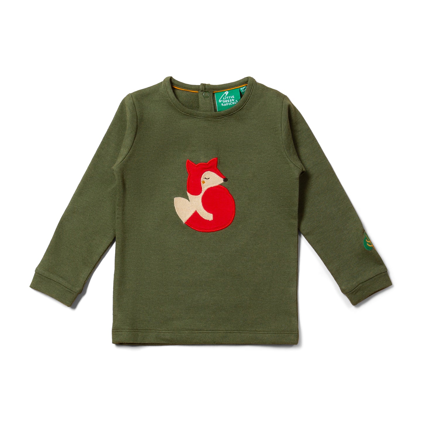 Little Fox Applique Long Sleeve T-Shirt by Little Green Radicals