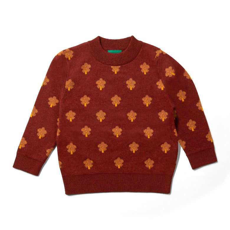 Autumn Leaf Knitted Jumper by Little Green Radicals