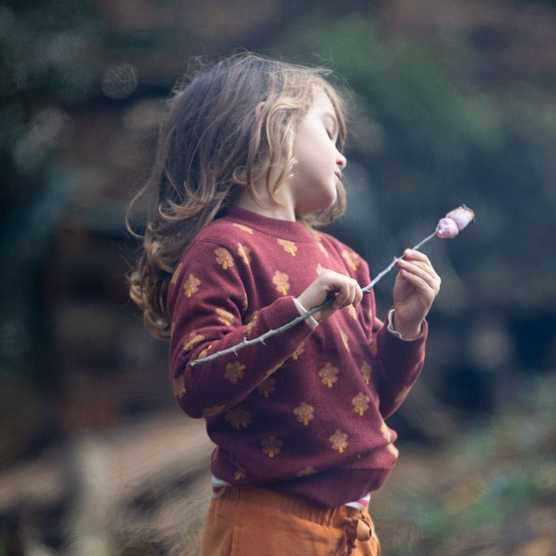 Autumn Leaf Knitted Jumper by Little Green Radicals