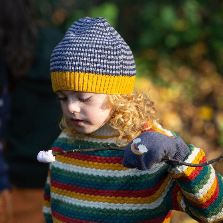 Dreamy Blue Striped Knitted Hat by Little Green Radicals